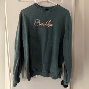 Teal Brooklyn New York sweatshirt